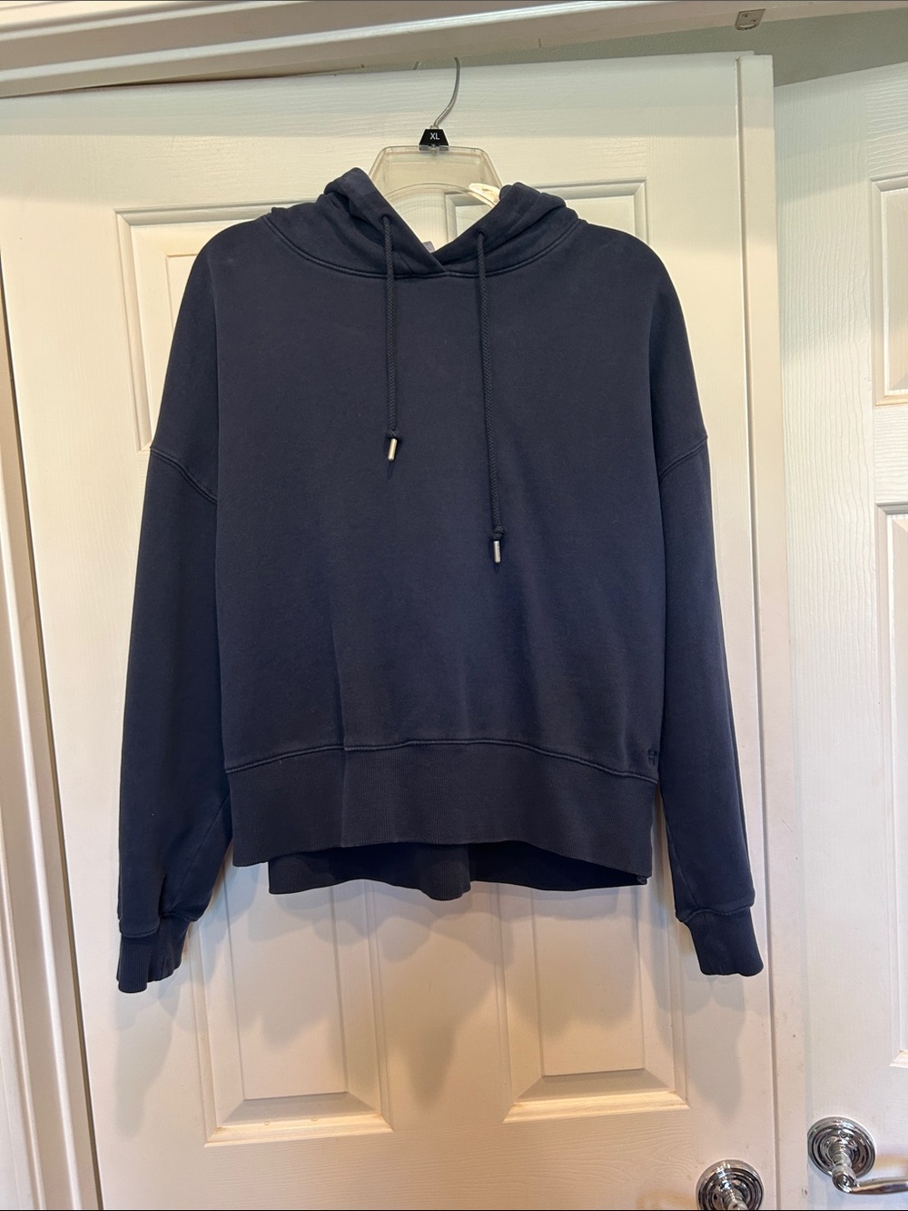 PINK Victoria's Secret Navy Hooded Crew Sweatshirt